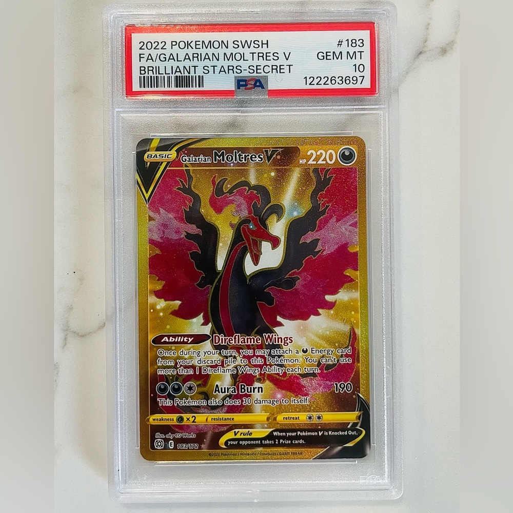 2022 Pokemon swsh fa/galarian moltres V brilliant Stars Secret